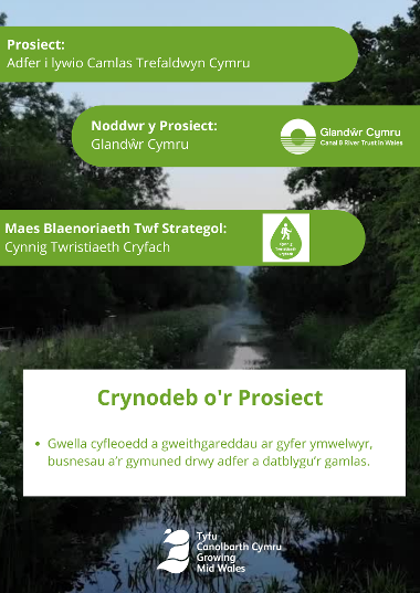 Gwybodaeth am Adfer i lywio Camlas Trefaldwyn Cymru