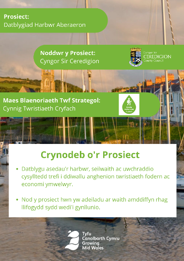 Gwybodaeth am Datblygiad Harbwr Aberaeron