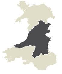 Mid Wales map
